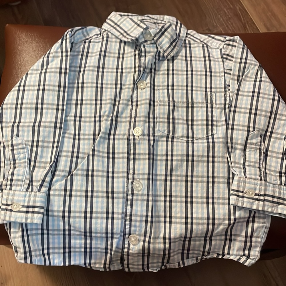Baby's R Us long sleeve checked shirt 18M